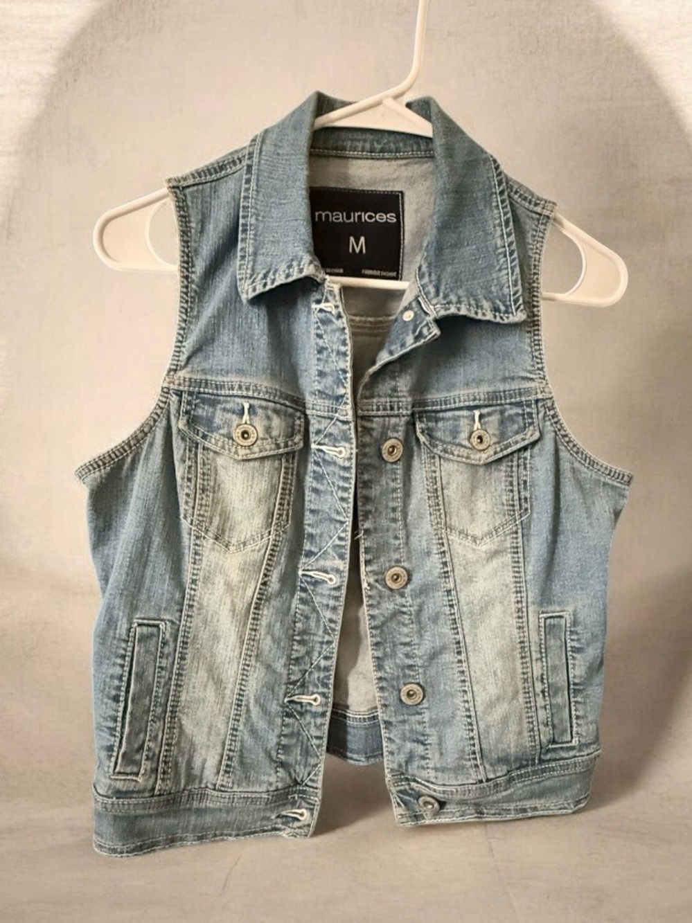Maurices women's denim vest, size M